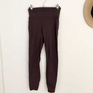 Burgundy lululemon leggings